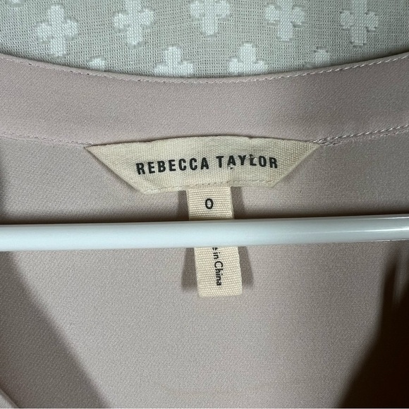 Rebecca Taylor Light Pink Silk Long Sleeve Top - Picture 2 of 4